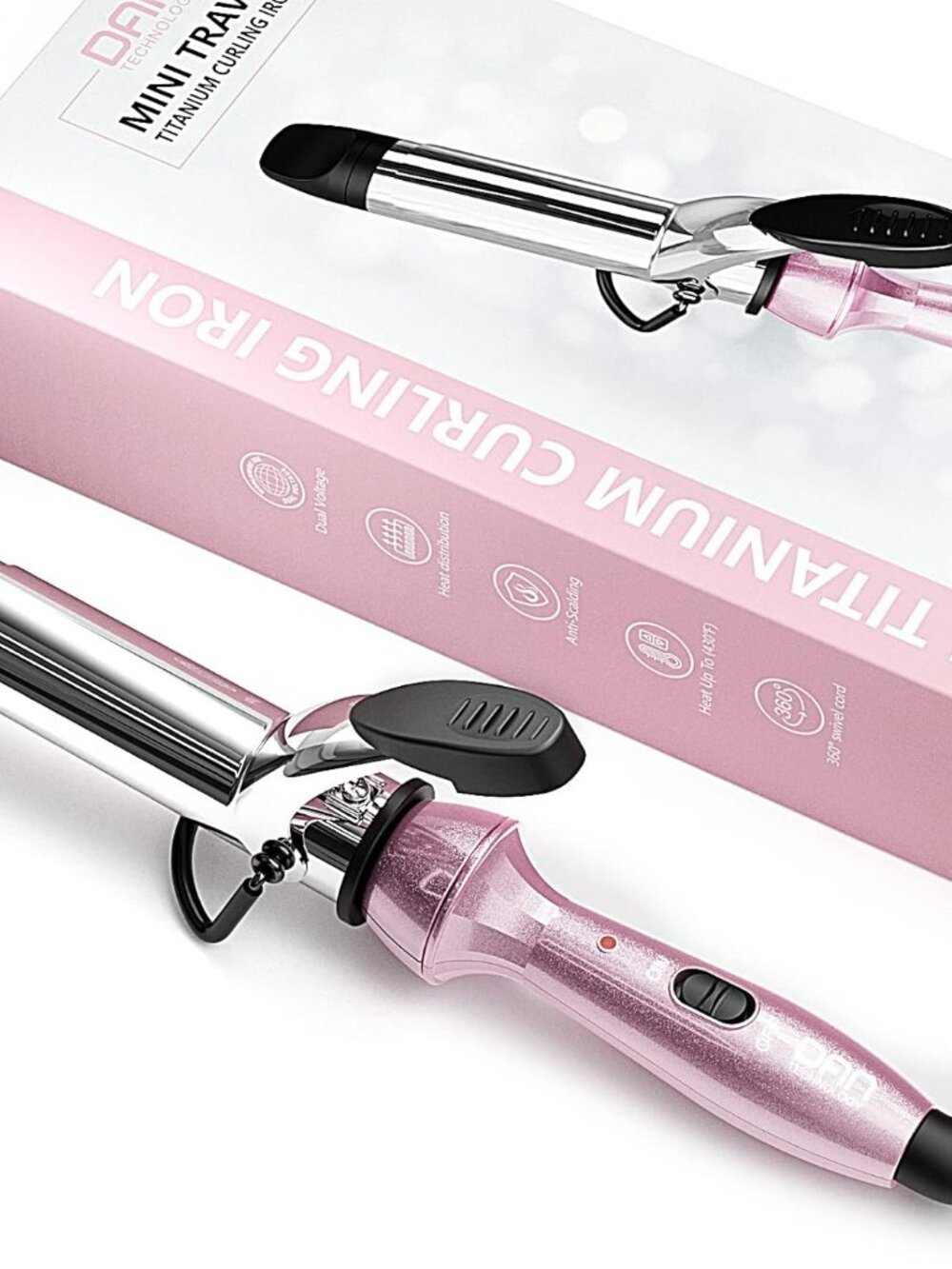 Travel Mini Curling Iron Dual Voltage Curling Iron up to 450°F - NEW